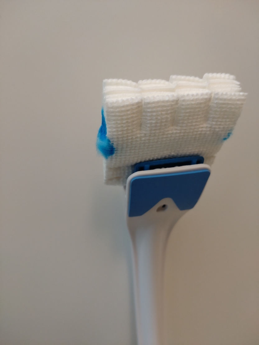 ブラシ部分は付け替えて使用し、そのまま流してOK!
